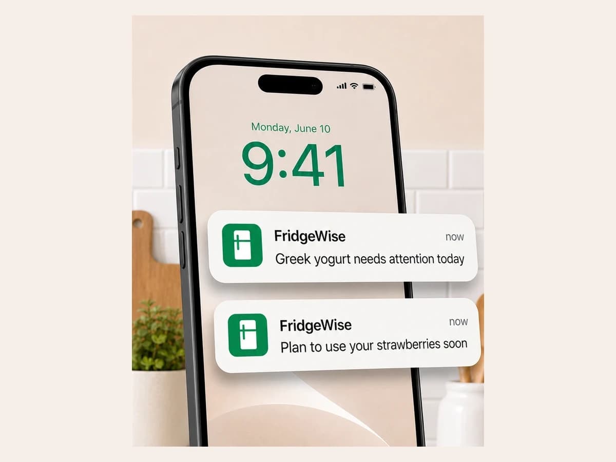 FridgeWise freshness reminders for groceries that need attention